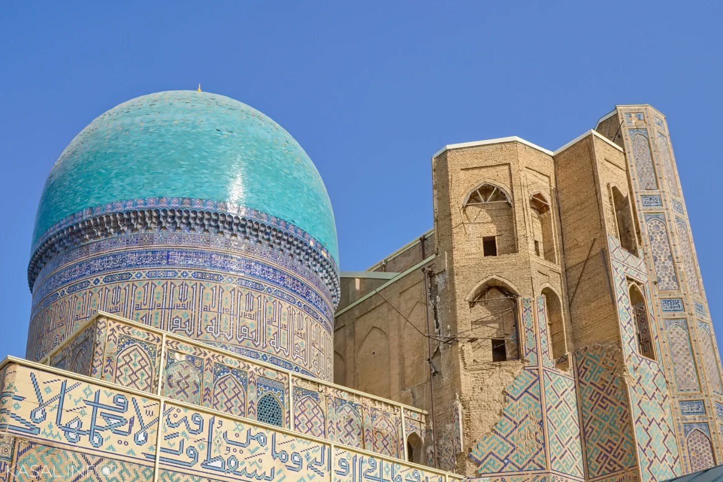 Turquoise of Samarkand⁠
.⁠
.⁠
The monumental dome and intricate tilework are among the most iconic symbols of Samarkand, the jewel of the Silk Road.⁠
.⁠
.⁠
#SilkRoad #Samarkand #Turquoise